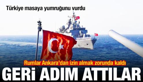 Güney Kıbrıs geri adım attı! Türkiye'den izin almak zorunda kaldılar