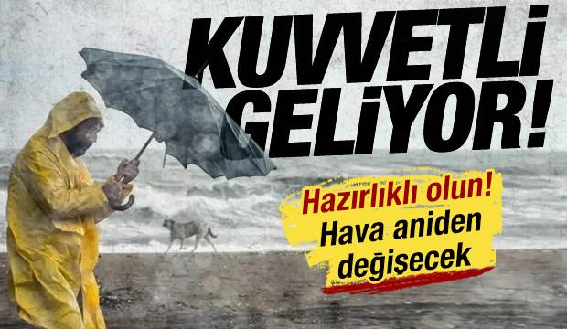 Yağışlı hava dalgası yola &ccedil;ıktı: Karadeniz'e sağanak, Marmara'ya sis uyarısı