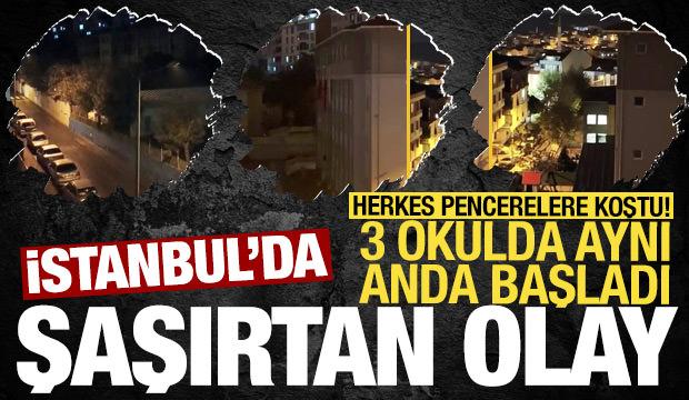 Arnavutk&ouml;y'de gece yarısı 3 okul birden yayına ge&ccedil;ti! Mahalleli neye uğradığını şaşırdı