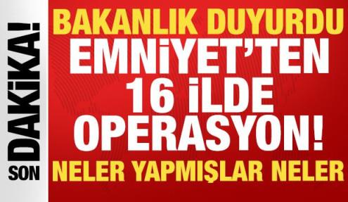 Bakanlık duyurdu... Emniyet'ten 16 ilde operasyon: 100'den fazla silah ele geçirildi!