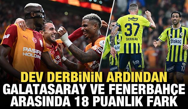 Derbi galibiyeti sonrası rekor! Galatasaray ve Fenerbah&ccedil;e arasında 18 puanlık fark