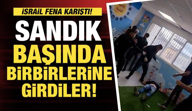 İsrail sandık başında birbirine girdi! Oy merkezindeki kavga kamerada
