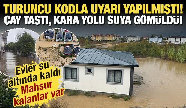 Peş peşe uyarılar yapılmıştı: Muğla'da sel! Çay debisi yükseldi, sokaklar göle döndü!