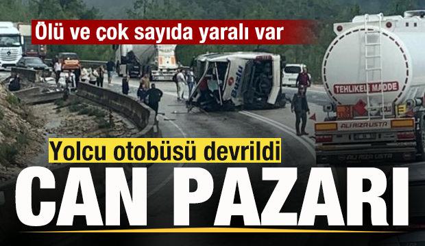 Yolcu otobüsü devrildi, can pazarı yaşandı! Ölü ve yaralılar var