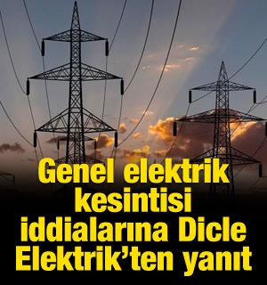 Genel elektrik kesintisi iddialarına Dicle Elektrik’ten yanıt