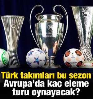 Türk takımları bu sezon Avrupa'da kaç eleme turu oynayacak?