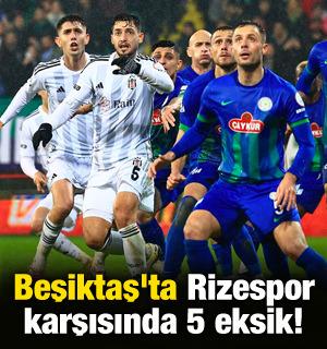 Beşiktaş-Rizespor! Muhtemel 11'ler