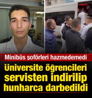 Trabzon'da servis kiralayan üniversiteliler, minibüs şoförleri tarafından darbedildi