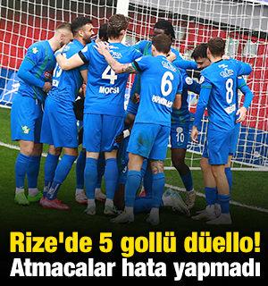 Rize'de 5 gollü düello! Atmacalar hata yapmadı