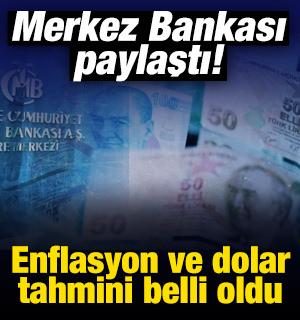 Merkez Bankası paylaştı! Enflasyon ve dolar tahmini değişti