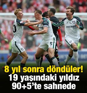 19 yaşında takımını 8 yıl sonra üst lige taşıdı! 90+5'te tarihi galibiyet