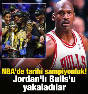 NBA'de tarihi şampiyonluk! Jordan'lı Bulls'u yakaladılar