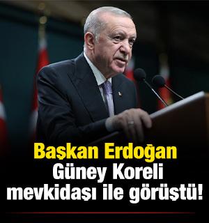 Son dakika...Başkan Erdoğan, Güney Koreli mevkidaşı ile görüştü!