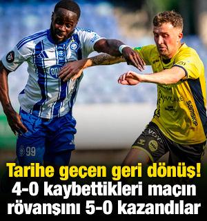 Tarihe geçen geri dönüş! 4-0 kaybettikleri maçın rövanşını 5-0 kazandılar