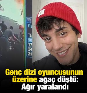 Genç dizi oyuncusunun üzerine ağaç düştü: Ağır yaralandı