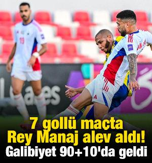7 gollü maçta Rey Manaj alev aldı! Galibiyet 90+10'da geldi