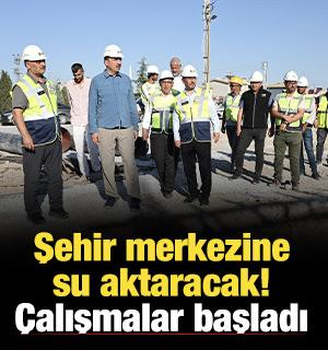 Konya'da şehri merkezine su aktaracak! 62 kilometrelik hatta bağlantı çalışmaları