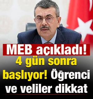 Öğrenci ve veliler dikkat: Resmen başlıyor! MEB açıkladı