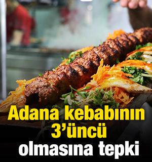 Adana kebabının 3'üncü olmasına tepki
