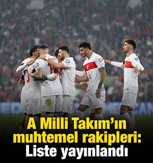 Liste yayınlandı: A Milli Takım'ın muhtemel rakipleri