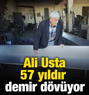 Ali Usta 57 yıldır demir dövüyor