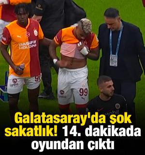 Galatasaray'da şok sakatlık! 14. dakikada oyundan çıktı