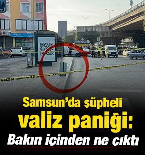 Samsun’da şüpheli valiz bomba imha ekiplerini harekete geçirdi