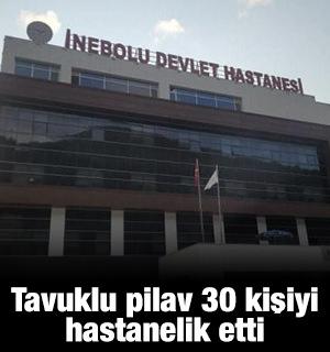 Tavuklu pilav 30 kişiyi hastanelik etti