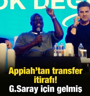 Appiah'tan transfer itirafı! Galatasaray için gelmiş