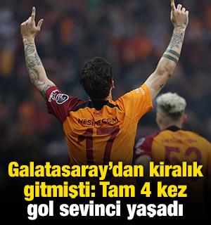 Galatasaray'dan kiralık gitmişti: Tam 4 kez gol sevinci yaşadı
