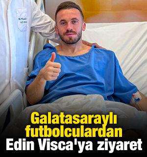 Galatasaraylı futbolculardan Edin Visca'ya ziyaret