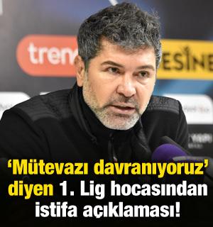 'Mütevazı davranıyoruz' diyen 1. Lig hocasından istifa açıklaması!