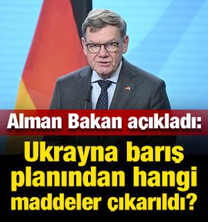 Alman Bakan açıkladı: Bazı maddeler barış planından çıkarıldı