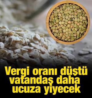 Vergi oranı düştü, vatandaş daha ucuza yiyecek
