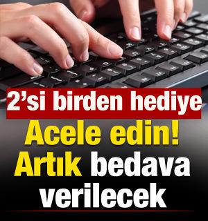 Acele edin: Ücretsiz veriliyor! 2 ürün birden hediye edilecek