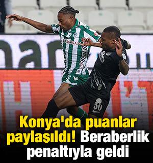 Konya'da puanlar paylaşıldı! Beraberlik penaltıyla geldi
