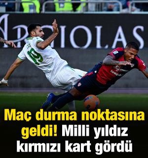 Olaylar yüzünden maç durma noktasına geldi! Milli yıldız takımını 10 kişi bıraktı