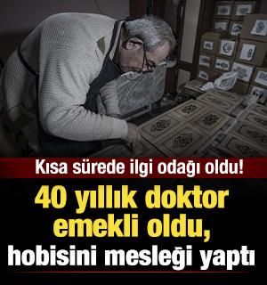40 yıl hekimlik yaptı, şimdi oltu tozuyla ahşap oymacılığında çığır açıyor!