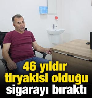 46 yıldır tiryakisi olduğu sigarayı bıraktı