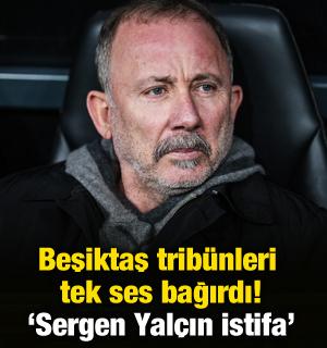 Beşiktaş taraftarı Serdal Adalı ve Sergen Yalçın'ı istifaya çağırdı!