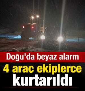 Doğu Anadolu'da kar hayatı olumsuz etkiledi! 10 kişi kurtarıldı