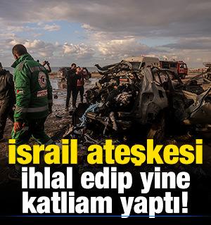  İsrail'in Gazze'de bir araca düzenlediği hava saldırısında 4 Filistinli şehit oldu