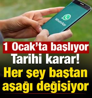 1 Ocak'ta başlıyor! WhatsApp'ta her şey baştan aşağı değişecek