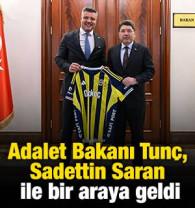 Adalet Bakanı Tun&ccedil;, Sadettin Saran ile bir araya geldi