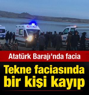 Adıyaman'da tekne alabora oldu! 1 kişi kayıp