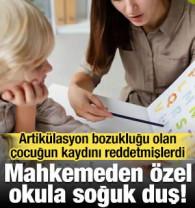 Artik&uuml;lasyon bozukluğu olan &ccedil;ocuğun kaydını reddeden okul hakkında 'ayrımcılık' kararı