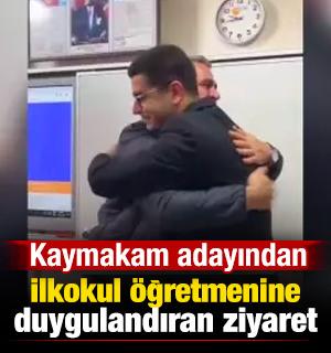 Kaymakam adayından &ouml;ğretmenine vefa ziyareti: Gurur dolu anlar yaşandı