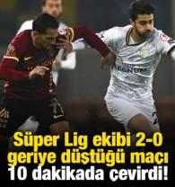 S&uuml;per Lig ekibi 2-0 geriye d&uuml;şt&uuml;ğ&uuml; ma&ccedil;ı 10 dakikada &ccedil;evirdi!