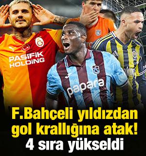 S&uuml;per Lig'de gol krallığı listesi! Zirveye atak: F.Bah&ccedil;eli yıldız 4 sıra birden y&uuml;kseldi