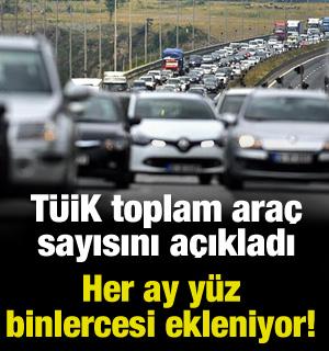 T&Uuml;İK toplam ara&ccedil; sayısını a&ccedil;ıkladı: 33 milyonu aştı!